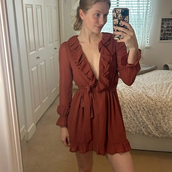 Ruffle Mini Dress - Picture 1 of 4